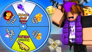 I SPENT $823,119 on RAREST STAFF from SPIN WHEEL in BLADE BALL 😍