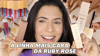 LANÇAMENTOS LINHA GLASS RUBY ROSE: Máscara de Cílios e Gloss Labial Laqueado | Make com Lari