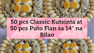 Mag Arrange tayo ng 50 pcs Puto Flan at 50 pcs Classic Kutsinta sa 14" na Bilao/Kakanin/Negosyo Idea