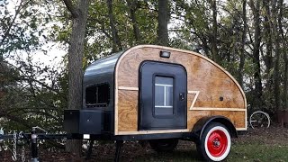 how to 4 X 8 woody camper D.I.Y. TEARDROP BUILD, UNDER 600 pounds off-grid tiny house