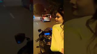 Snorts Lady Biker Sanjana Ride R15 V3 BS6 with Biker Boy