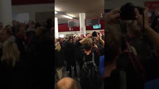 FC Köln - Cologne - supporters in the home end at Emirates stadium - Europa League 2017