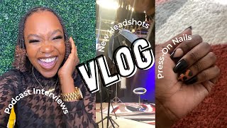 VLOG | DAY IN THE LIFE, NOT FEELING WELL, PODCAST INTERVIEWS, 202 CREATES, PRESS-ON NAILS, SAM FINE