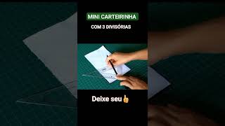 MINI CARTEIRINHA COM 3 DIVISÓRIAS.  #costuracriativa #iniciante #carteirinha #costuraparainiciantes