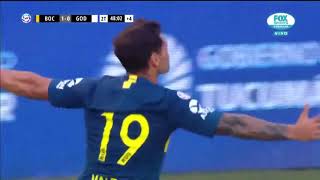 Gol de Mauro Zarate - Boca 2 Vs Godoy Cruz 0 - Superliga Argentina