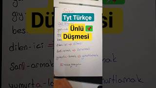 Tyt Türkçe Hap Bilgiler| Ünlü Düşmesi #tytturkce #tyt #ykstürkçe #turkcedersleri #ilkerhoca