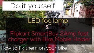 How to fix LED fog lamps and Mobile charger in your Bike | In Tamil | English Sub | Do it yourself |