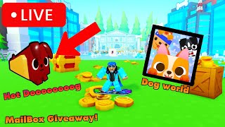 Dog World Update! Giveaway! | LIVE🔴 [Pet Simulator X!]