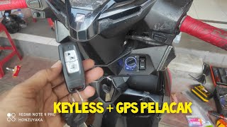 honda vario 125 pasang kunci kontak keyless pcx 160 dan GPS pelacak posisi kendaraan