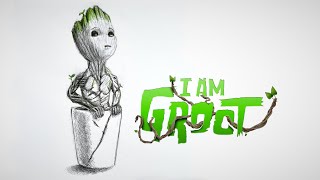 How To Draw Groot | Baby Groot