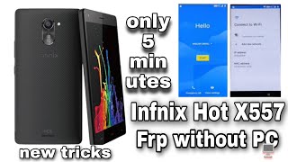 how to remove google account  on infinix hot 4 lite x557 2022 without PC