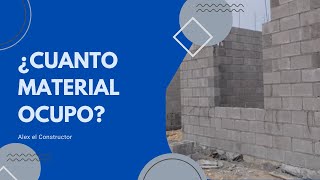 Cuanto material ocupo para hacer un muro de block