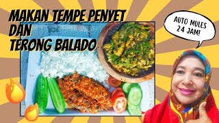 Mukbang tempe penyet sambal ijo dan terong balado‼️makanan sederhana yang sangat nikmaat