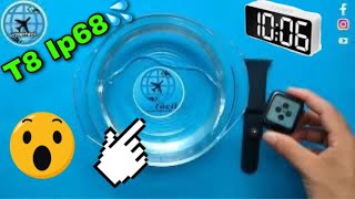 #Parte2 Teste a prova d água Com T8⌚💦😱 será que realmente é a prova d água?☹️ Assista até o final!