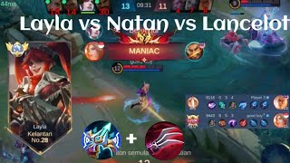 LAYLA VS NATAN VS LANCELOT❗BUILD ONE SHOT ENEMY DELETE! CRAZY MANIAC | build top 1 global Layla