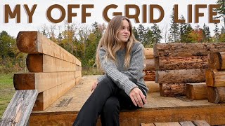 Explaining Our Off Grid Log Cabin Build // Answering Questions // Move In Date