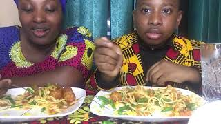 Mukbang Spaghetti and Meatball /Vegetables