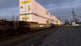 NS 1178 SD70ACe leads NS 23G through south Plainfield with a friendly crew