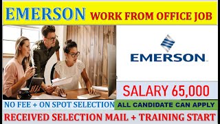 PERMANENT Emerson| Work From Home/ office Jobs | 12th Pass | Online Job at Home | Part Time Job