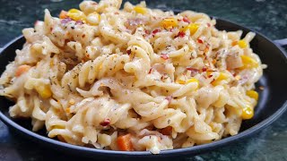 आता घरीच बनवा मुलांच्या आवडीचा क्रिमी चिझी व्हाईट सॉस पास्ता...White Sause Pasta | #pasta #homemade