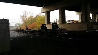 Norfolk Southern empties passing through Crossing at CP Marion on the Northern Connection