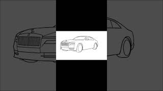 How to draw a ROLLS-ROYCE SPECTRE 2024 / drawing Rolls-Royce step by step