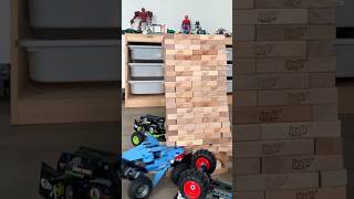 Giant Jenga vs. Lego Megalodon #monsterjam #megalodon #themeg #jengafun #jenga