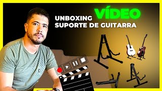 Suporte de guitarra, barato|unboxing custo-benefício