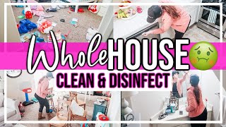 WHOLE HOUSE CLEAN AND DISINFECT WITH ME | ALL DAY SPEED CLEANING | HOMEMAKING WITH ME