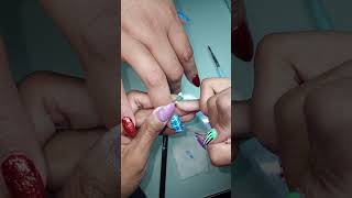 Easy Plaid nail art  tutorial #acrylicnail #christmasnails