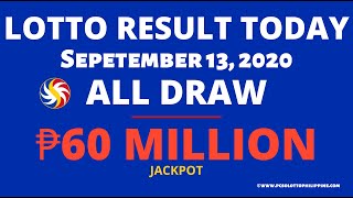 PCSO Lotto Result September 13, 2020 - 11AM, 4PM and 9PM Results and Winners Summary