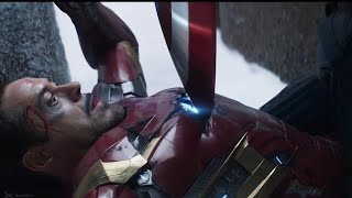 Captain America and Iron man fighting scene