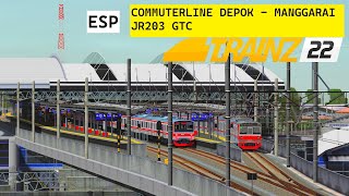 [JR 203 SERIES] COMMUTERLINE DEPOK - MANGGARAI  | TRAINZ SIMULATOR INDONESIA