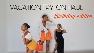 VLOGTOBER DAY 17: BDAY VACATION TRY-ON HAUL *SIX DAYS LEFT*!!| Shalaya Dae