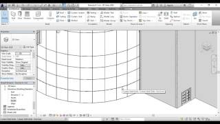 Curtain Walls in Revit Architecture Part 3 -  In English