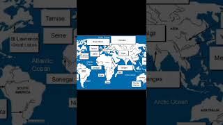 World Rivers - MAP #geography #upsc #shorts