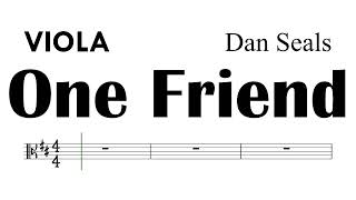 One Friend  Viola Sheet Music Backing Track Partitura Dan Seals