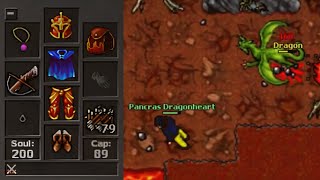 Pancras Dragonheart - RP 202 Testing Arbalest in D-lair Edron (Harmonia -Tibia 7.9)