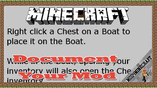 Document Your Mod Mod 1.12.2 & Tutorial Downloading And Installing For Minecraft