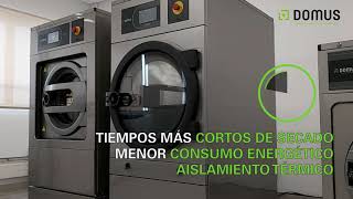 Secadora para lavandería eficiente con recirculación del aire_ES. www.domuslaundry.com