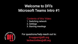 Microsoft Teams Intro Video Part 1