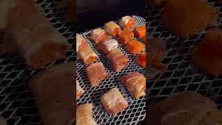 Bacon Wrapped Smoked Salmon Bites (recipe in description)