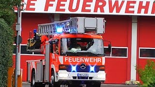 [EINSATZ FÜR DIE BAD HERSFELDER FEUERWEHR] Wachausfahrt LF 16/12 mit Gruß und DLK 23/12