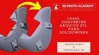 Como converter arquivos STL para SolidWorks #3dprint #stlfiles #solidworks