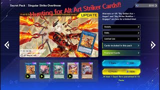 Hunting for alt art Sky Striker cards in Singular Striker Overthrow