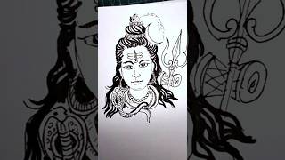 how to draw mahadev shiv shankar. Har har Mahadev #mahadev #shortfeed #penart  #shiv @artbreeze