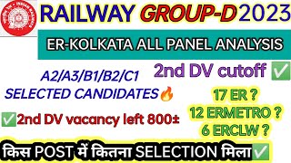 RRC GROUP D ER-KOLKATA ZONE ALL PANEL DATA WISE ANALYSIS & 2ND DV EXPECTED CUTOFF 2023✅