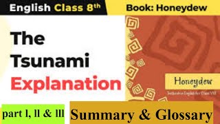 The Tsunami   Unit   2 8th Class English.. A clear Summary & Glossary