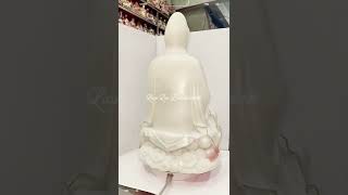 patung dewi kwanyin marmer manik padat uk 16 inch 40 cm