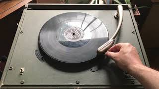 Stromberg-Carlson PR-1 Transcription Turntable playing Bill Haley's "Rock Around The Clock" on DECCA